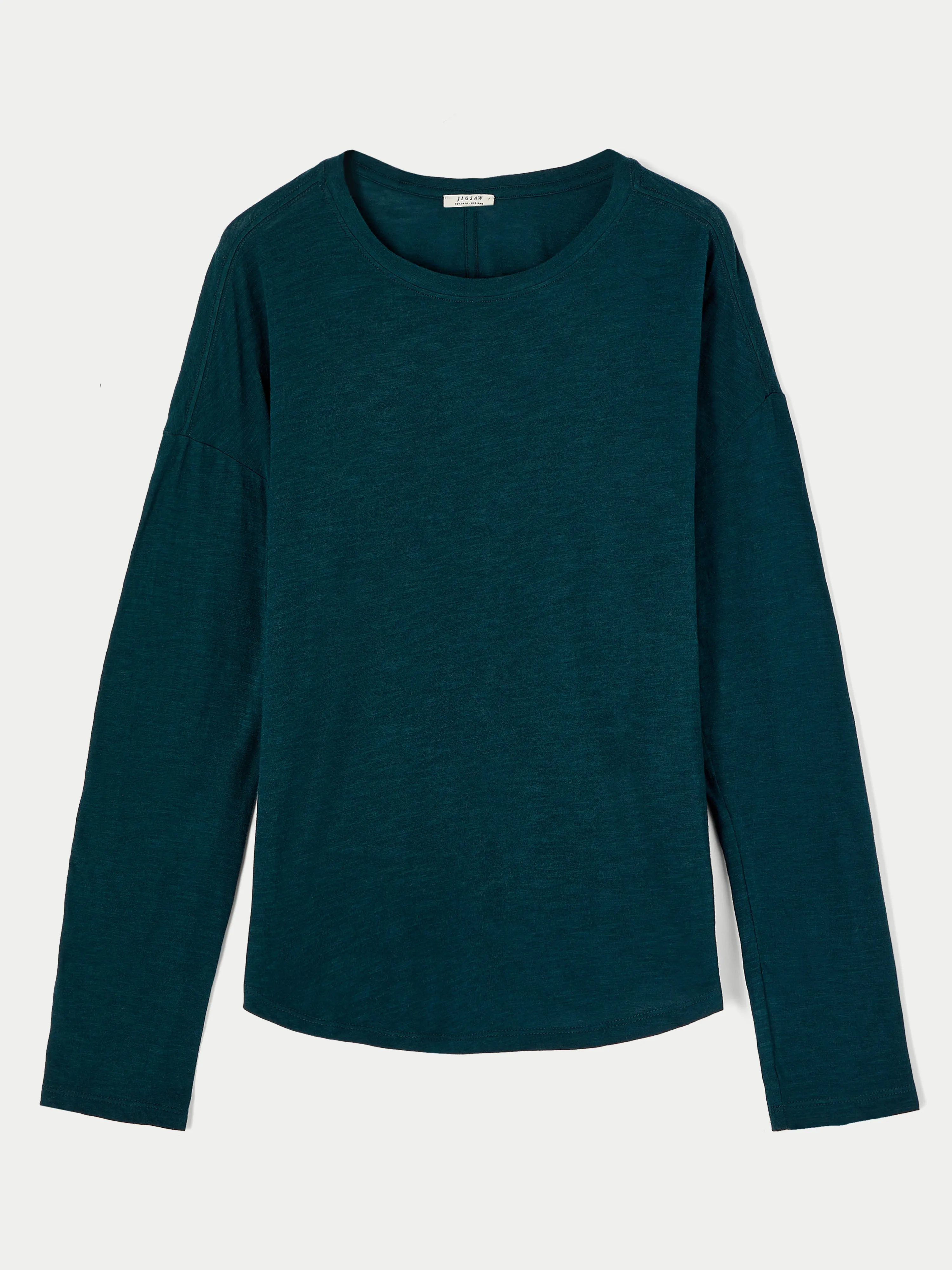 Cotton Slub Long Sleeve Tee | Green