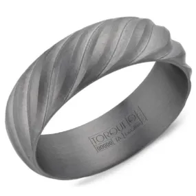 Crown Ring Torque Grey Tantalum 7mm Wedding Band