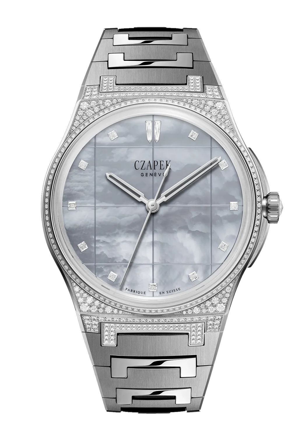 Czapek Antarctique S La Carte Des Nuages Stormy Grey Diamond | LE