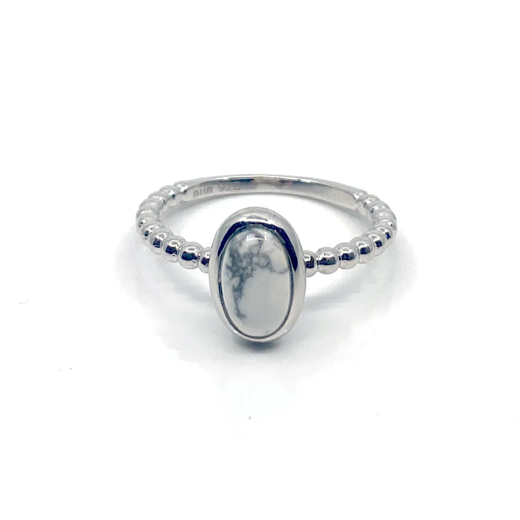 Daniella Silver Oval Stack Ring