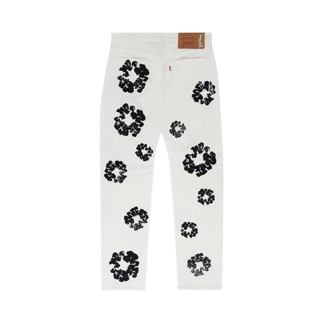 Denim Tears Cotton Wreath White Jeans