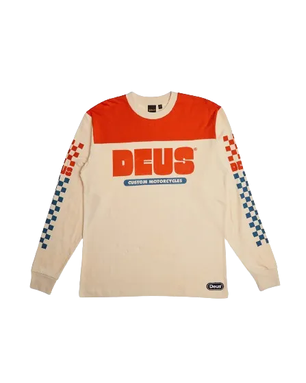 DEUS ECHO MOTO JERSEY DIRTY WHITE