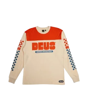 DEUS ECHO MOTO JERSEY DIRTY WHITE