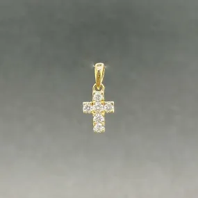 Estate 14K Y Gold 0.11ctw H-I/SI2-I1 Diamond Cross Pendant