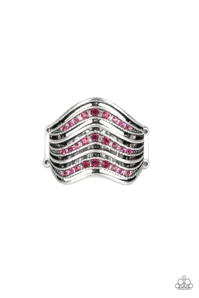 Fashion Finance Pink Rhinestone Ring - Paparazzi Accessories