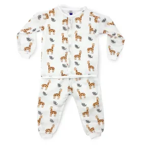 Full sleeve Jabla & Pants - Pyjama Set -100% Organic Muslin Cotton -Giraffe