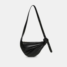 GEORGIA SHOULDER BAG BLACK FAUX LEATHER