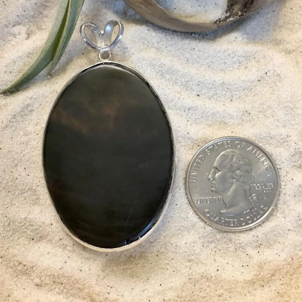 Glass Buttes Fire Pit Obsidian Pendant