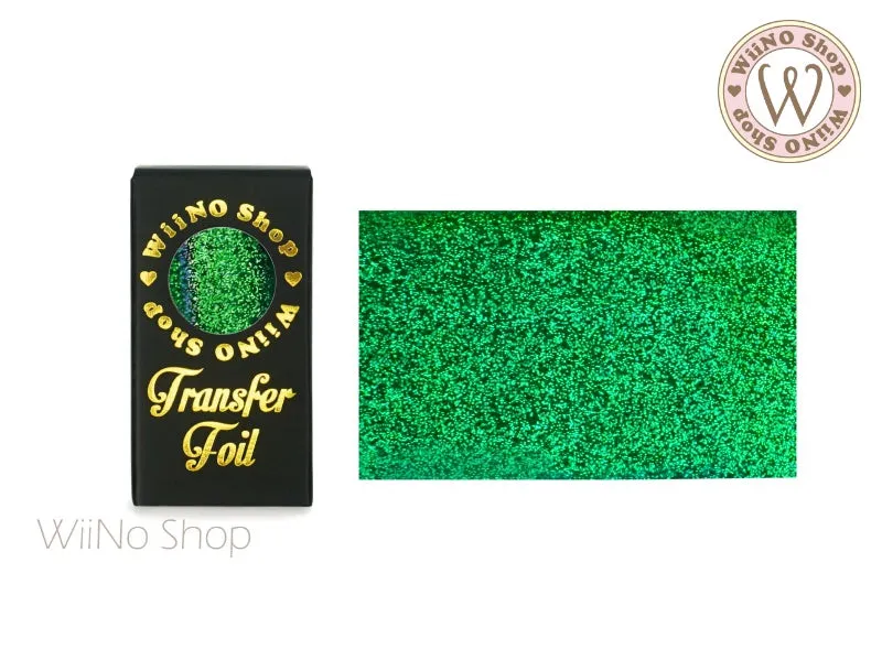 Green Holographic Sand Nail Transfer Foil (HL-S-06)