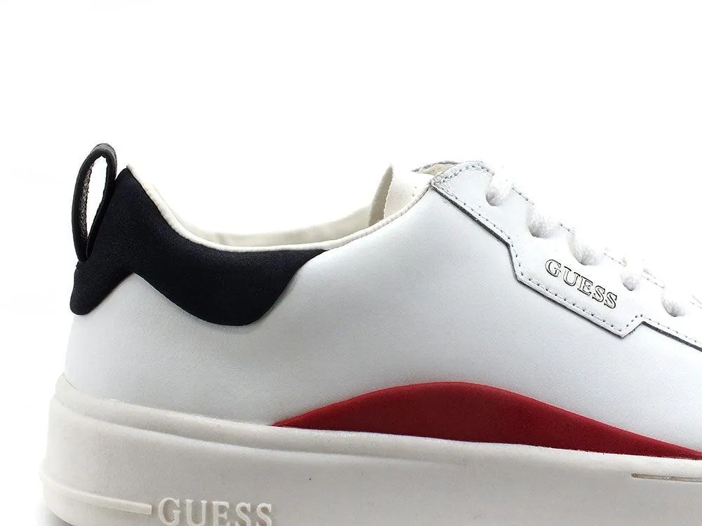 GUESS Sneaker Leather Tricolor White Blue Red FM6VERLEA12