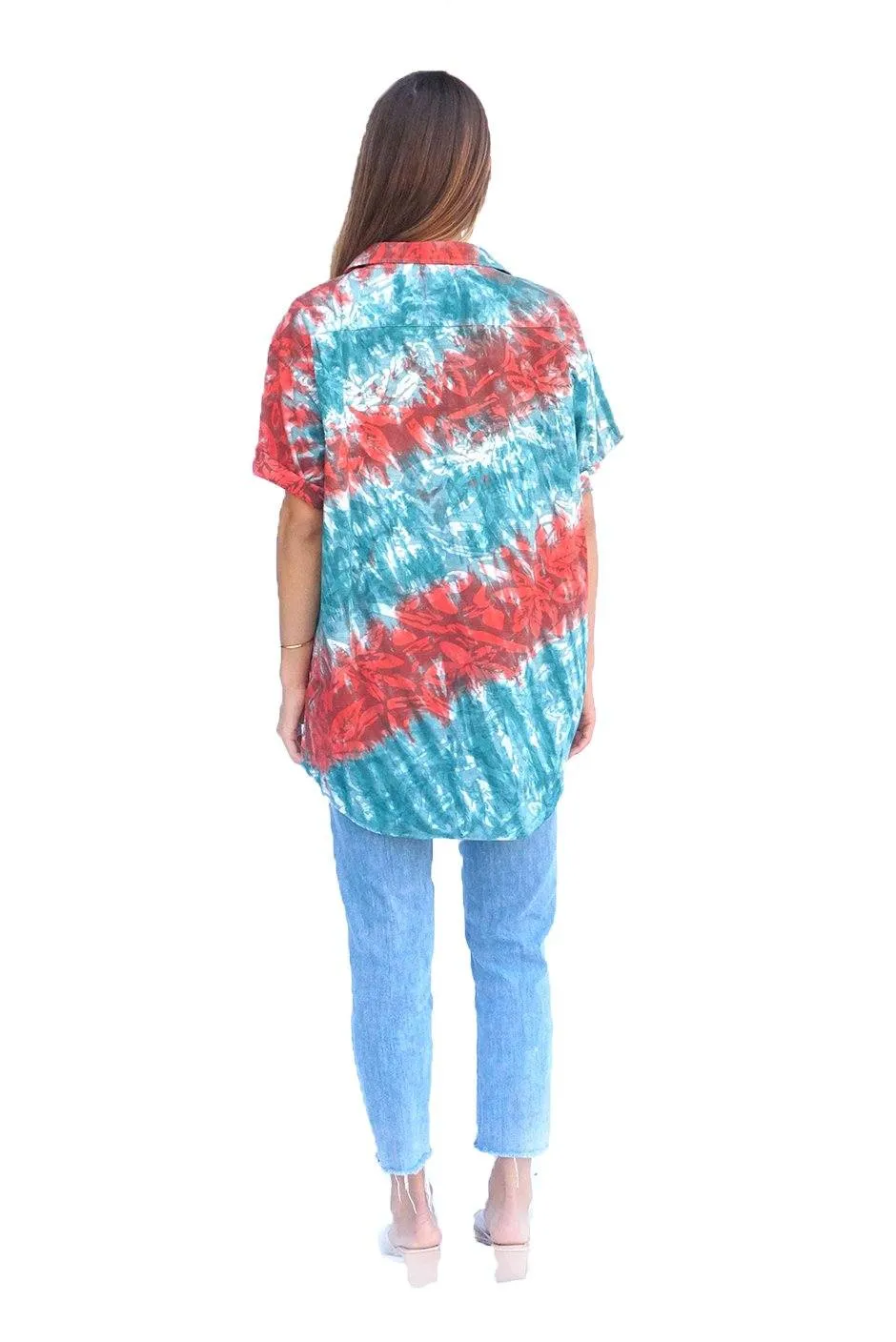 Hawaiian Kai Shirt // Feel the Heat Tie Dye