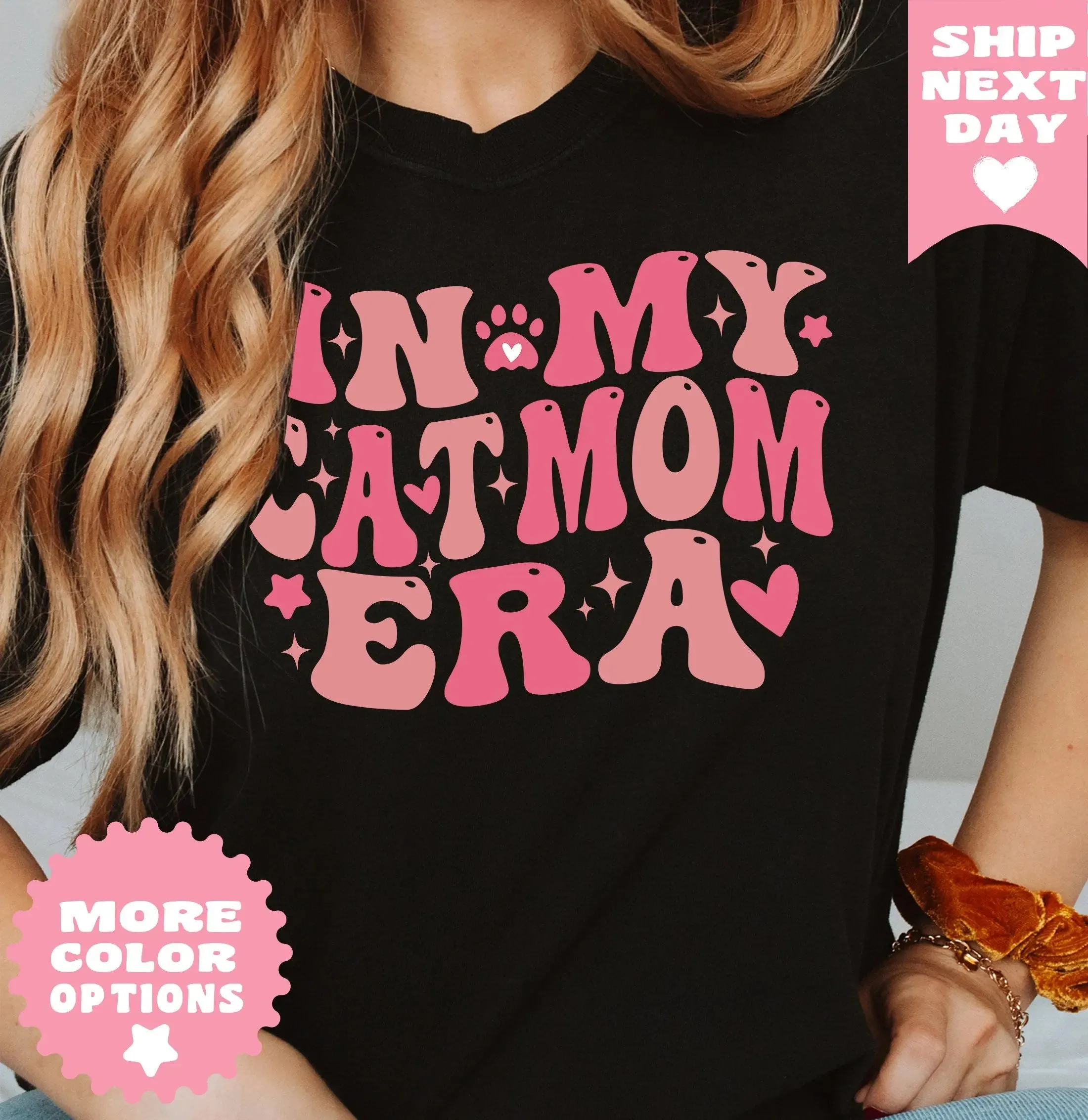 In My Cat Mom Era Shirt, Cat Mom Shirt, Cat Mom Life Shirt, Cat Mom Vibes Shirt, Cat Lover Shirt, Fur Mama Shirt, New cat Mom Era