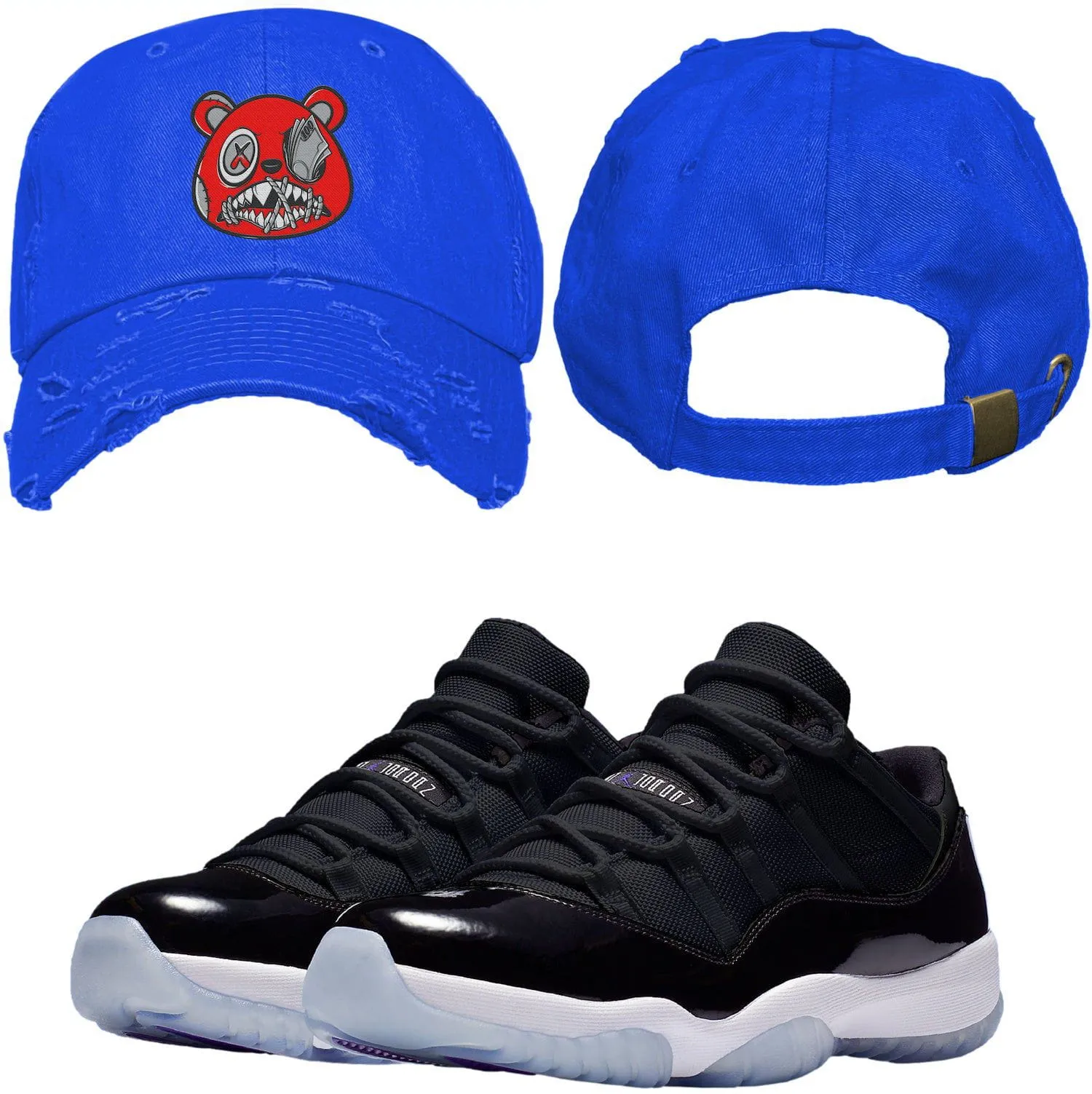 Jordan 11 Low Space Jam 11s Dad Hat to Match - RED MONEY TALKS BAWS