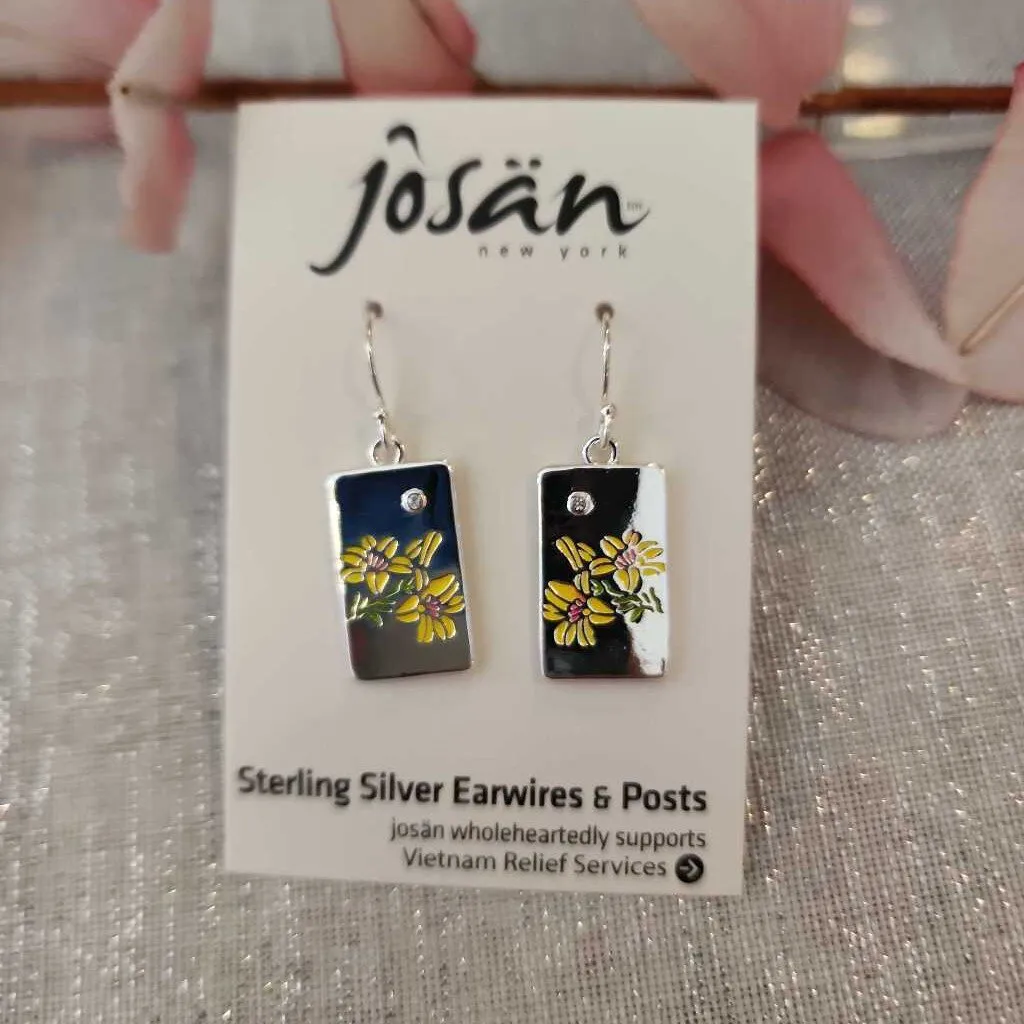 Josan SSW Daffodil & Crystal Earrings