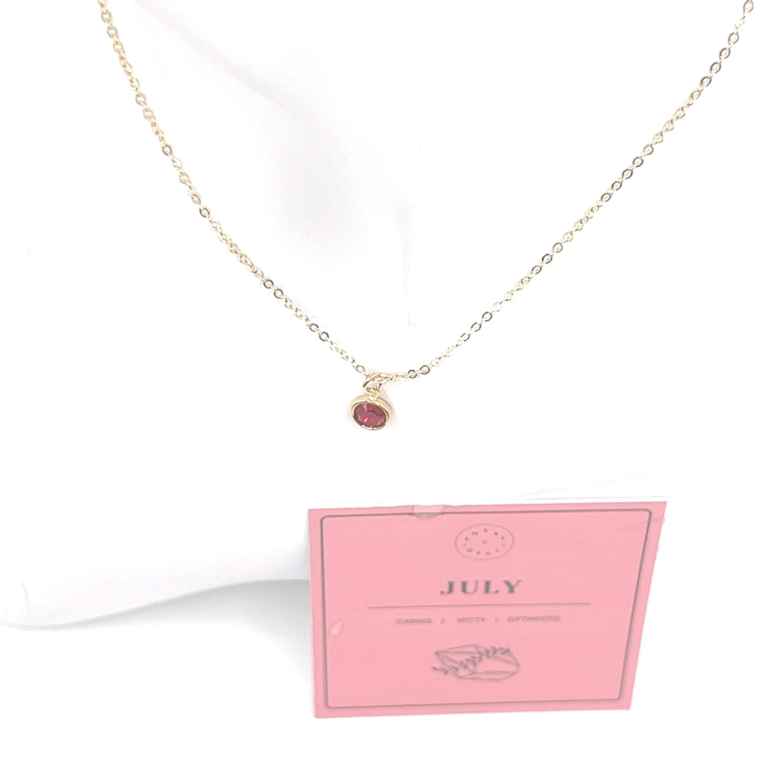 July Swarovski Birthstone Necklace - 14k Gold-Filled