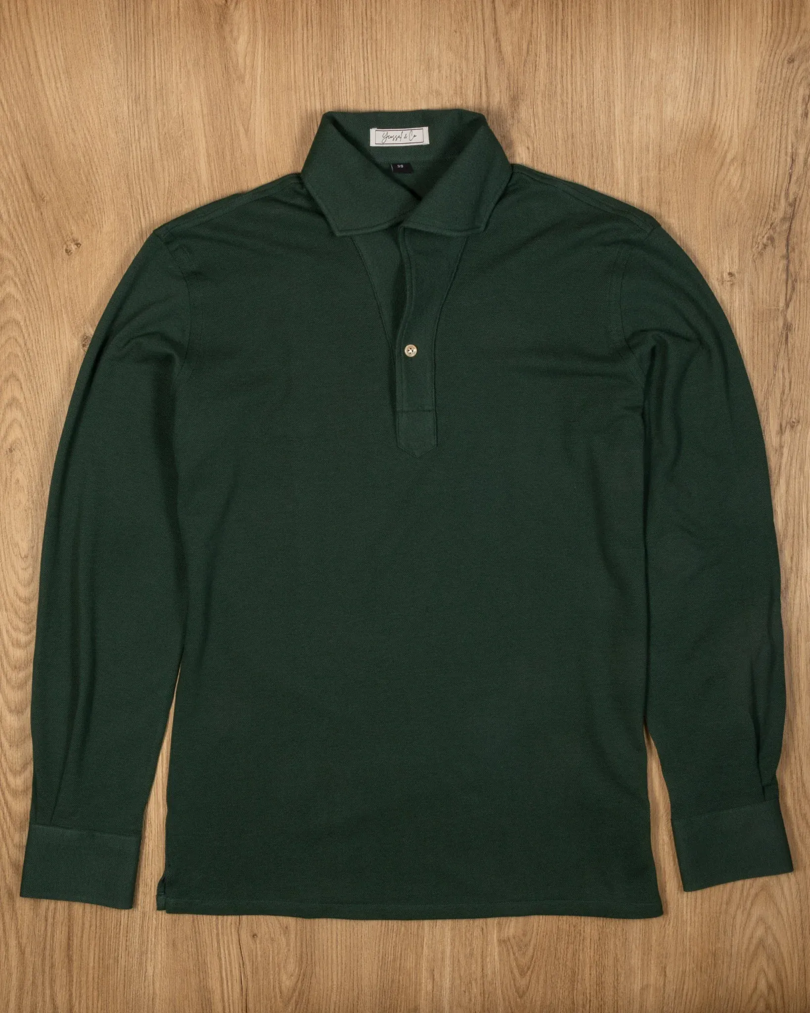 Kai Stretch-Cotton Pique Long Sleeve Polo Shirt