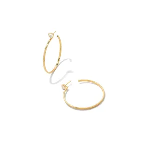 Kendra Scott Arden Hoop Earrings in White Crystal