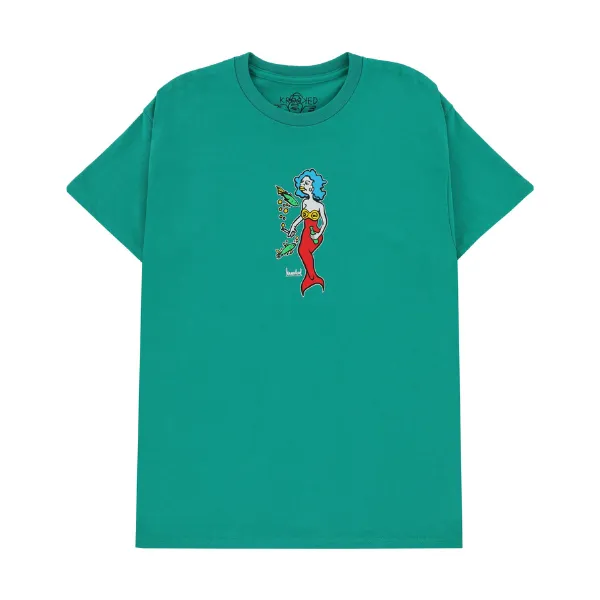 Krooked Mermaid T-Shirt - Kelly/Multicolor