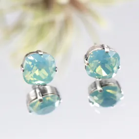 La Vie Parisienne Pacific Opal Stud Earrings Silver