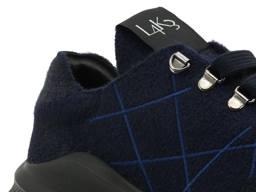 LAKE Mr Big Hi Tech Cashmere Sneaker Blue C52-HIT