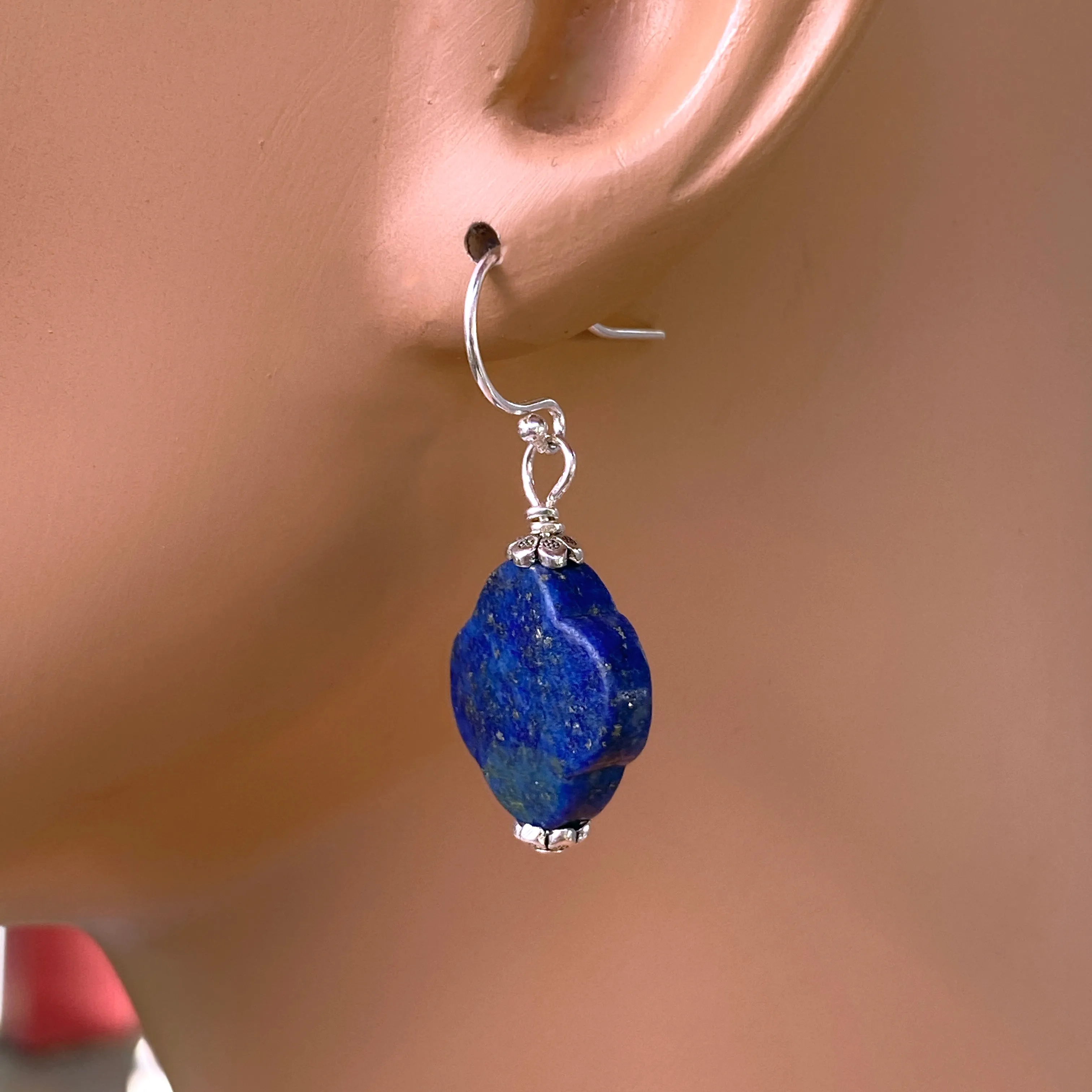 Lapis Lazuli Clover Earrings