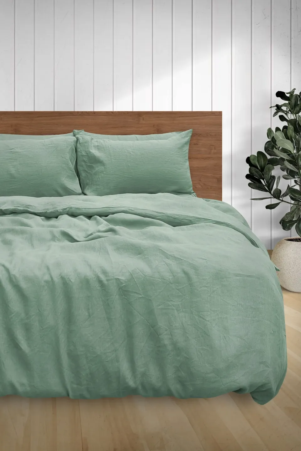 Linen Bedding, Mint