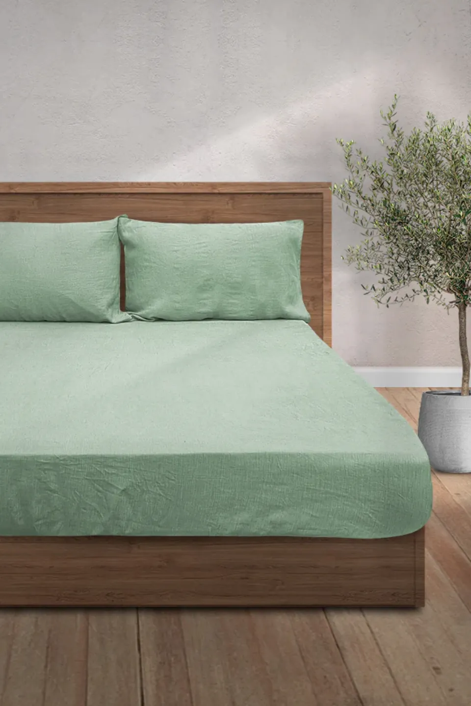 Linen Bedding, Mint