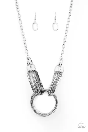 Lip Sync Links - Silver Necklace