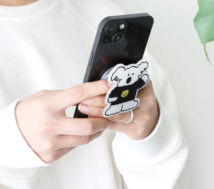 Little PaPer Run Puppy Cute Griptoks Cellphone Holders Stands 3 Level Smartphone Accessories Gifts