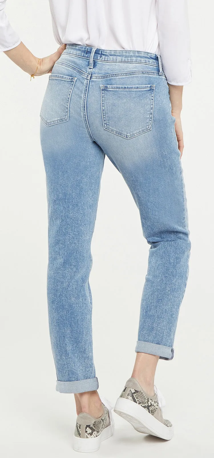 Margot Girlfriend Jeans Lichtblauw Premium Denim (Petite) | Quinta