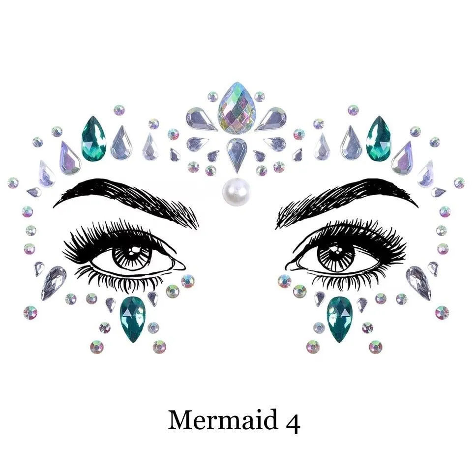 Mermaid Face Gems - 5 Designs