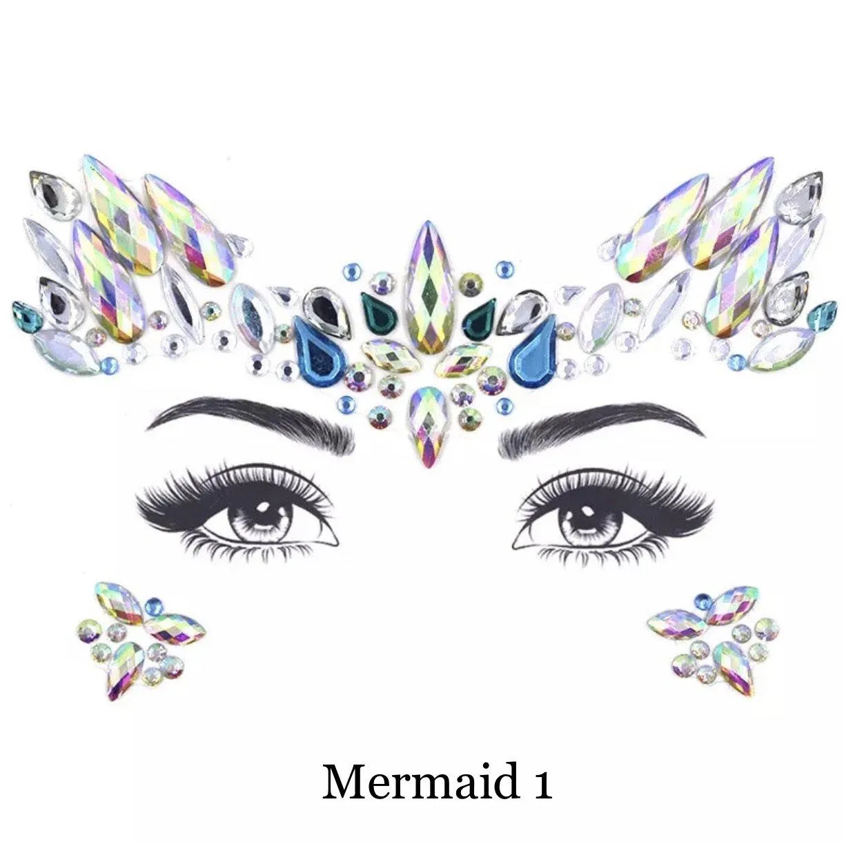 Mermaid Face Gems - 5 Designs