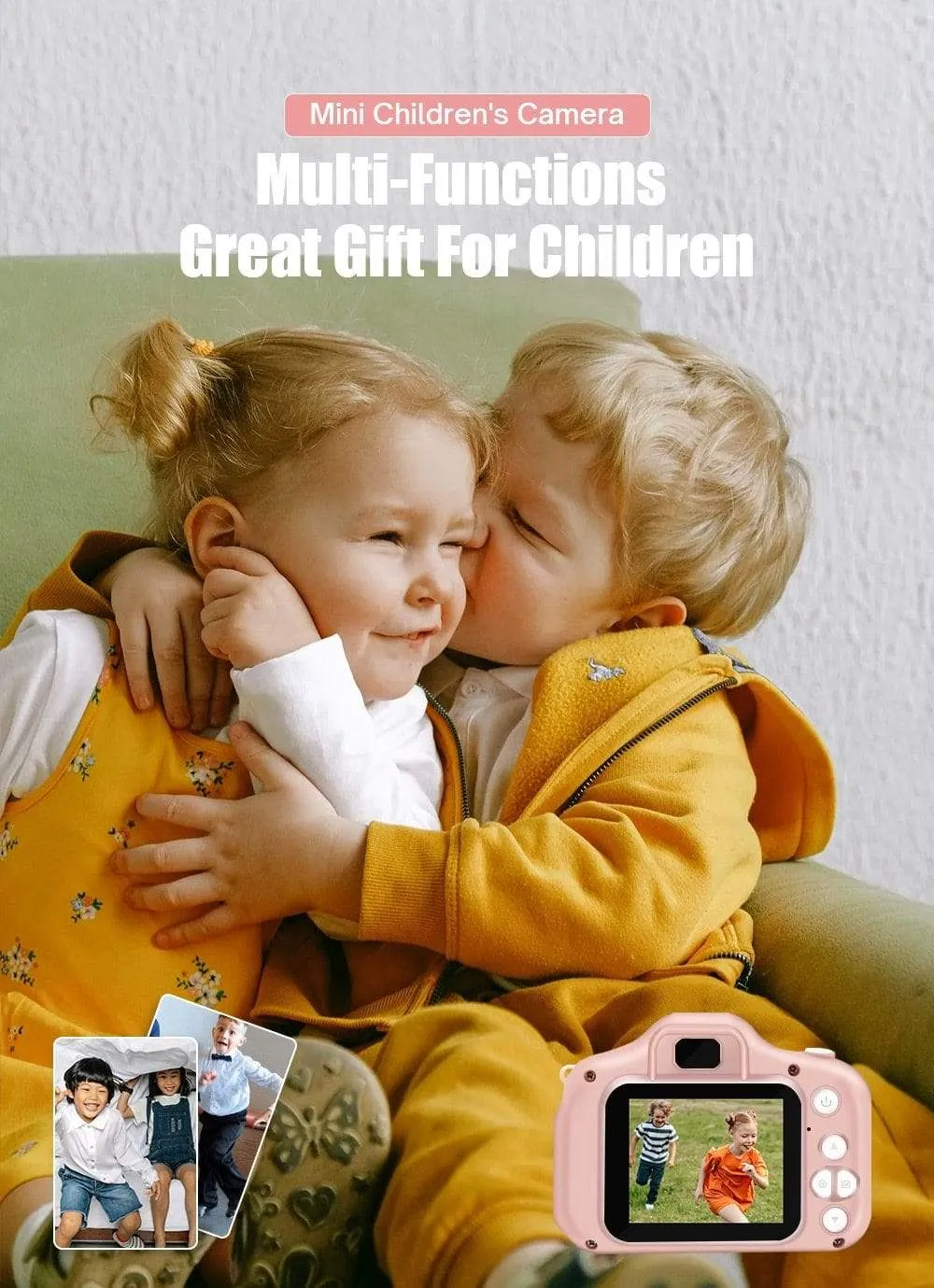 Mini Dual Lens Children's Camera Kids Toys Photos Camera Boy Girl Christmas Birthday Gift 1080P Video Digital Camera Baby Toys