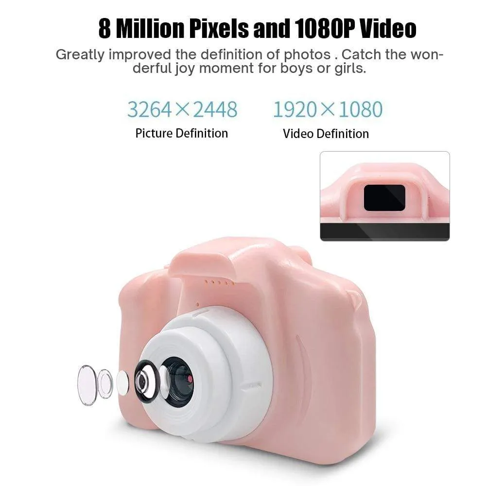 Mini Dual Lens Children's Camera Kids Toys Photos Camera Boy Girl Christmas Birthday Gift 1080P Video Digital Camera Baby Toys