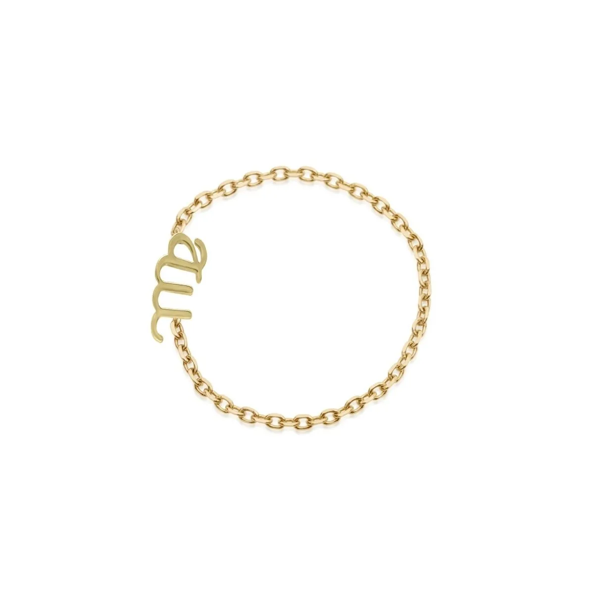 Mini Zodiac Sign Chain Ring