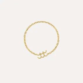 Mini Zodiac Sign Chain Ring