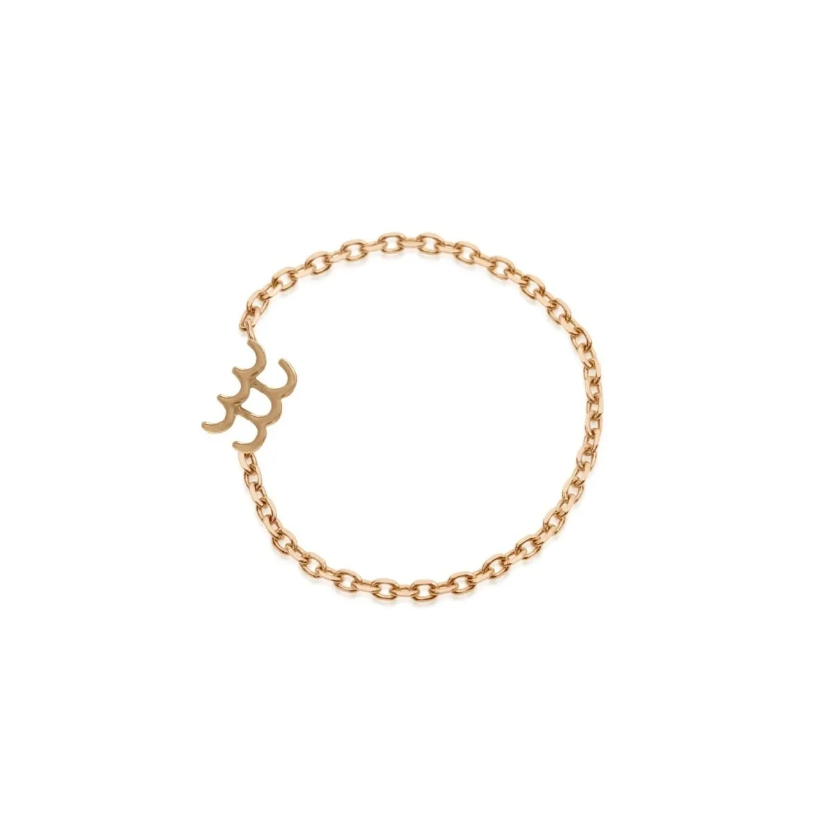 Mini Zodiac Sign Chain Ring