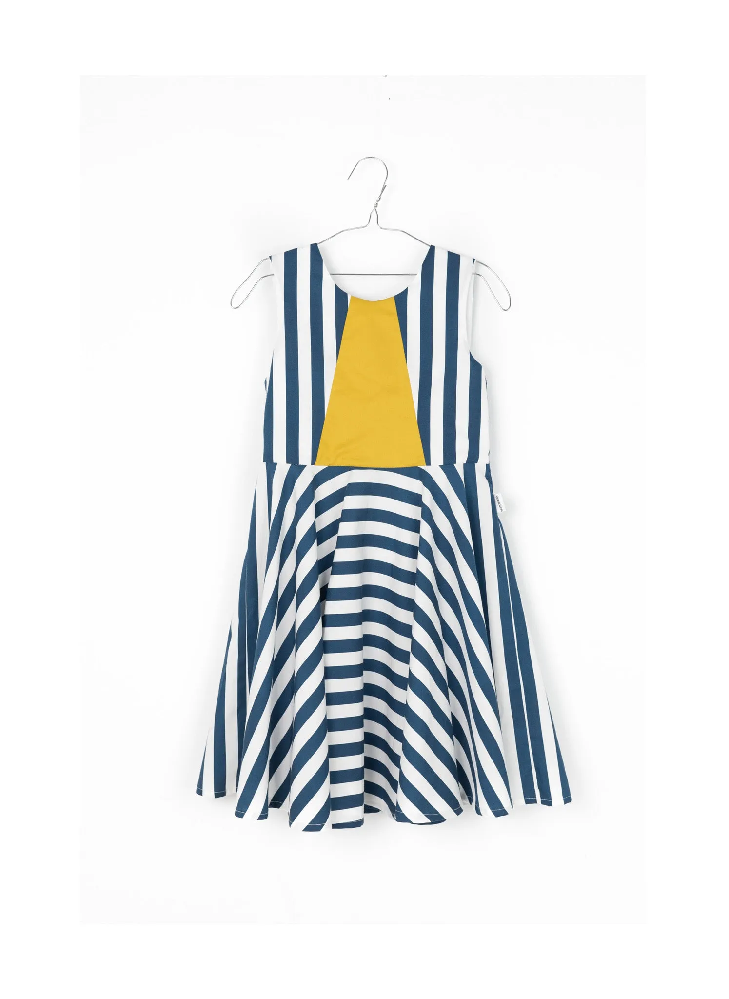 MOTORETA Vega Dress in Blue & White Stripe