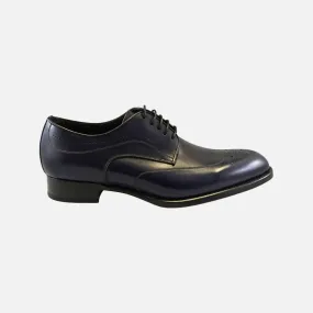 Navy Blue Wingtip Oxfords | Made in Italy