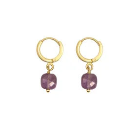 Nila Ava Earrings - Amethyste