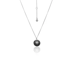 Noire / Necklace / Black Enamel   Silver