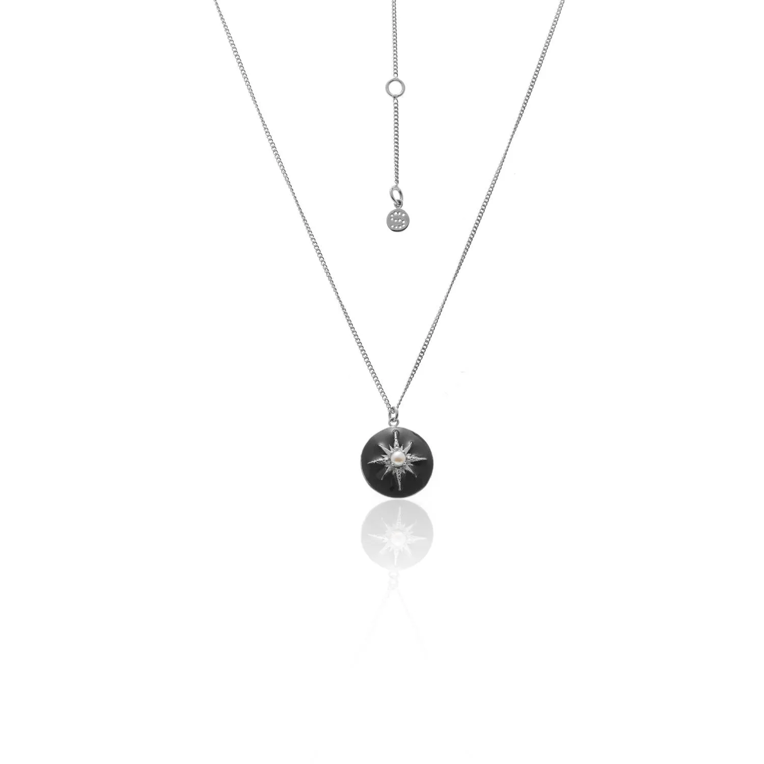 Noire / Necklace / Black Enamel   Silver