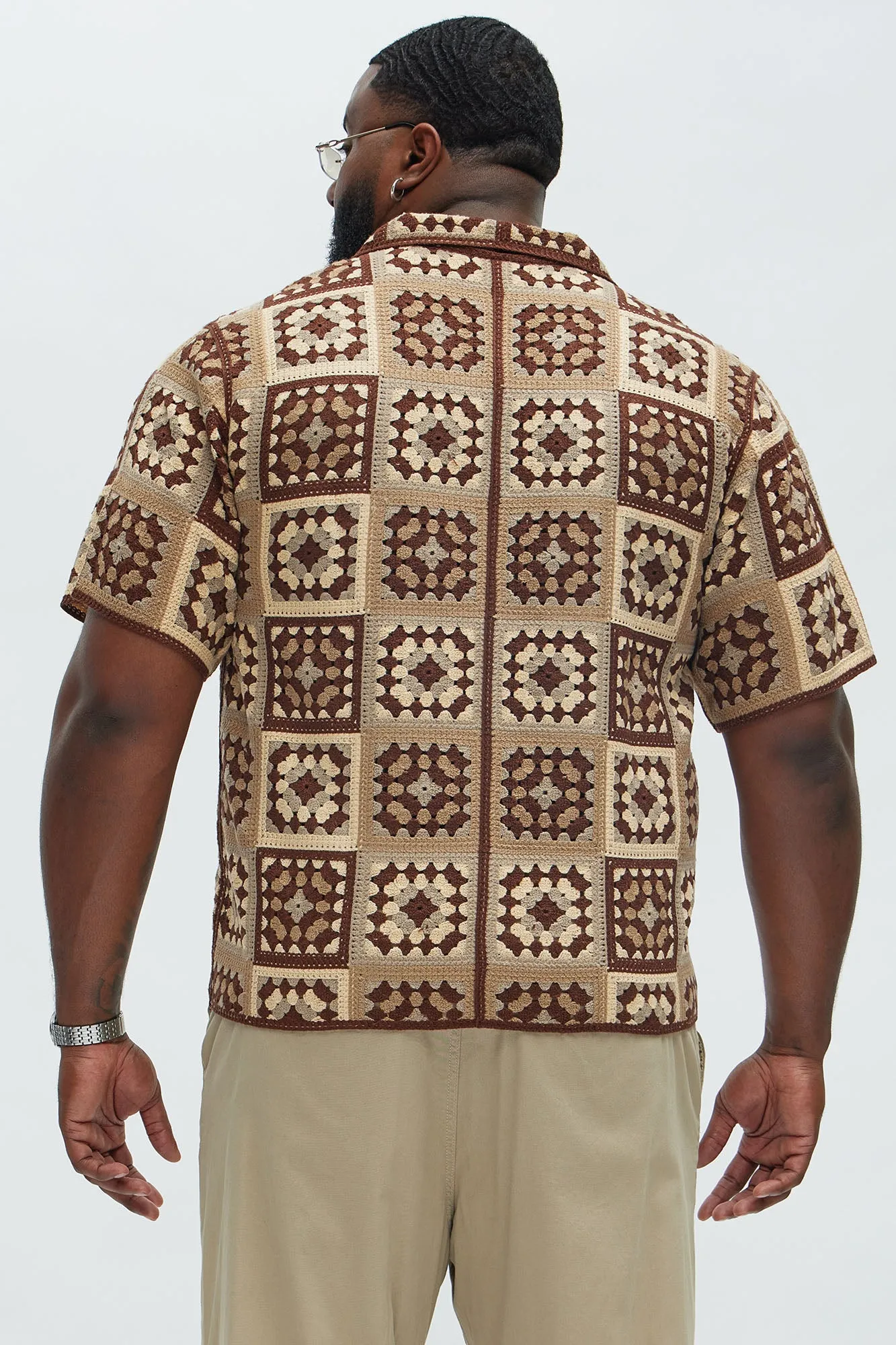 Nolan Textured Shirt - Brown/combo