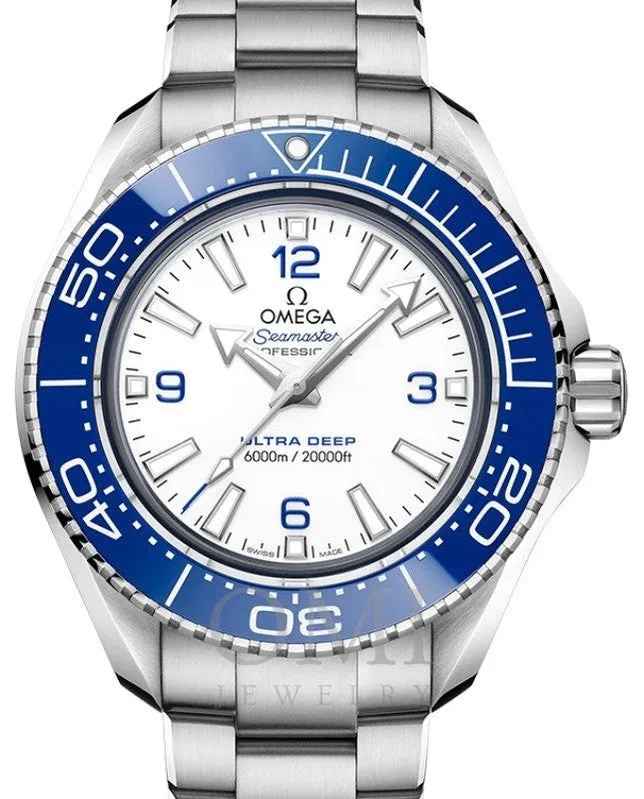 Omega Seamaster Planet Ocean 6000M Co-Axial Master Chronometer Ultra Deep 45.5MM O-MEGASTEEL White Dial Bracelet 215.30.46.21.04.001.