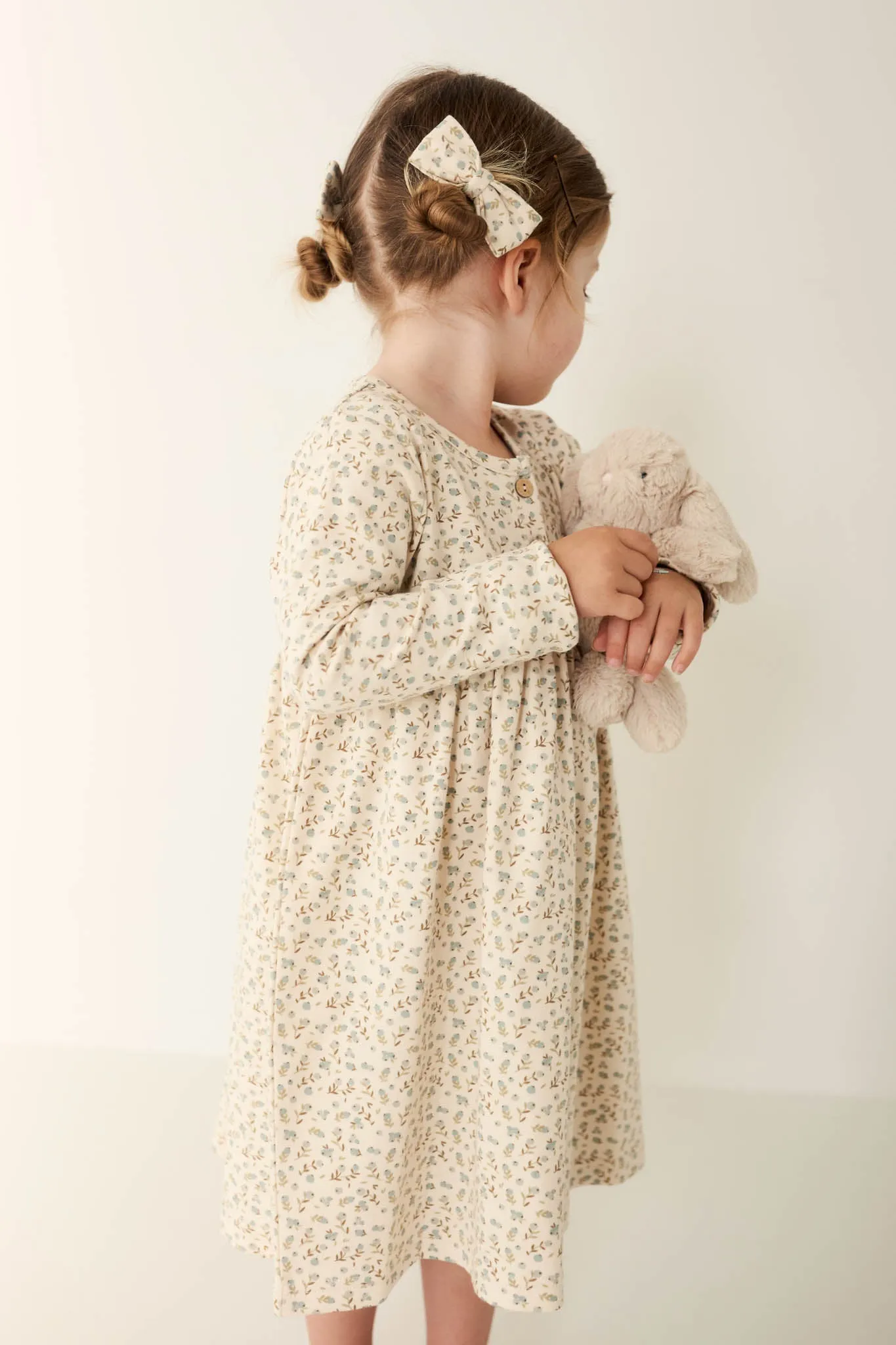 Organic Cotton Bridget Dress - Blueberry Ditsy