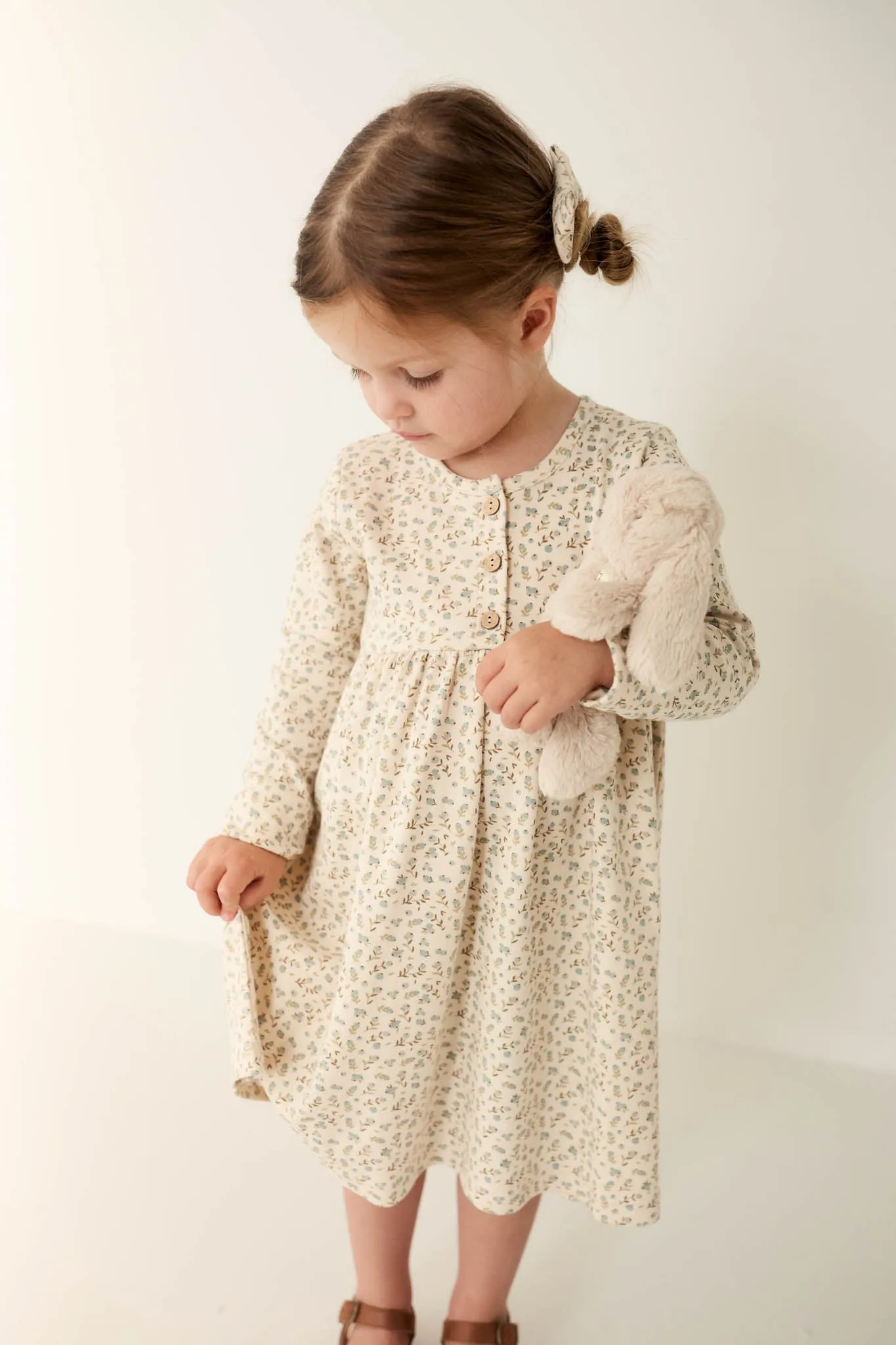 Organic Cotton Bridget Dress - Blueberry Ditsy