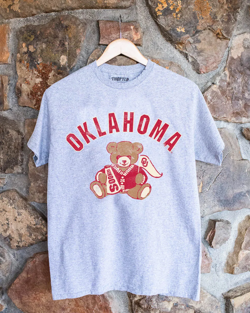 OU Bear Gray Thrifted Tee