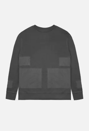 Paneled LS Crew / Black