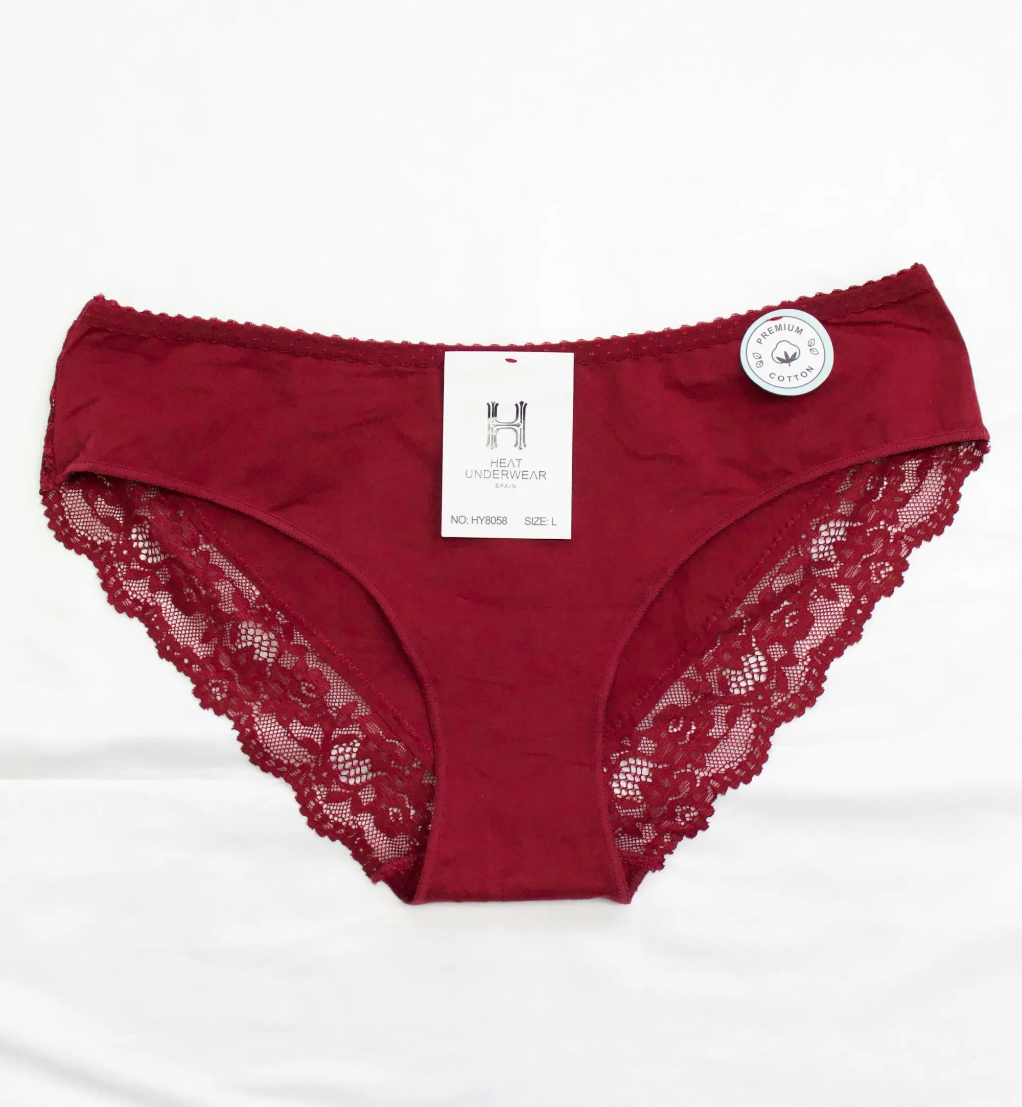 PANTY ALGODN CON  DETALLES DE ENCAJE HY8058