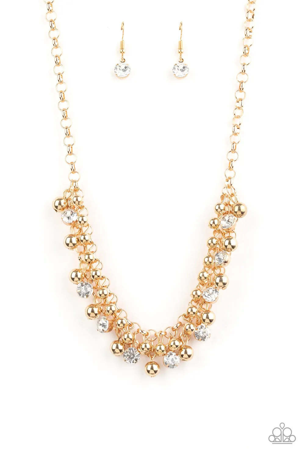 Paparazzi Accessories - Wall Street Winner  #N352 Box 4 - Gold Necklace